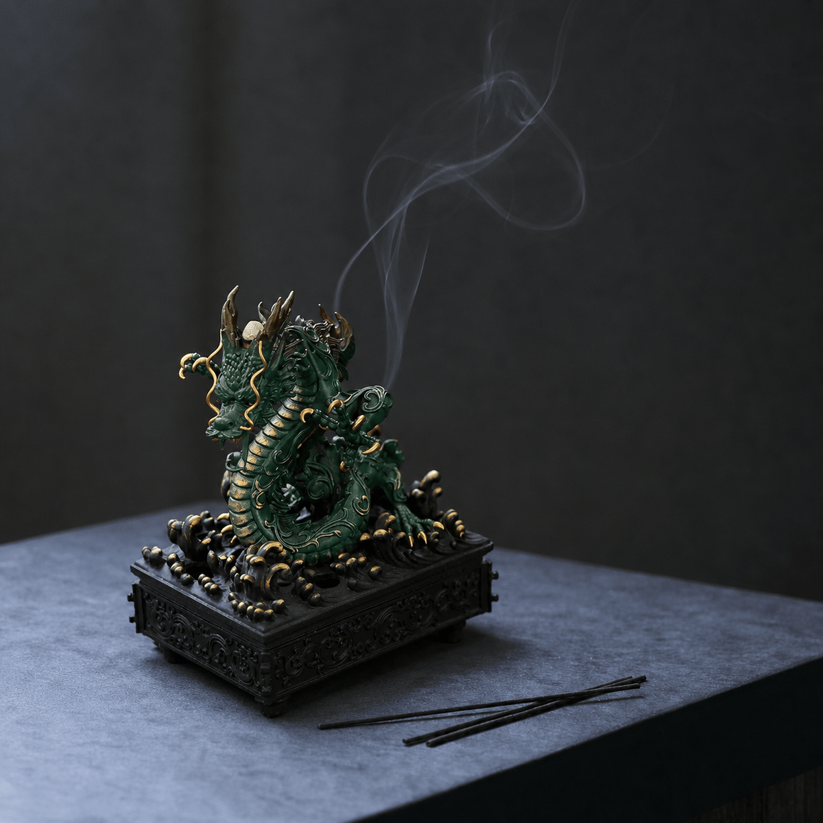 昇龍香炉 明代宮廷香道伝承者作