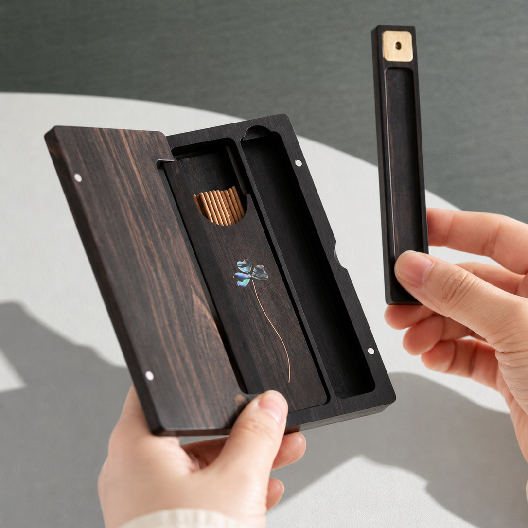 Handmade Ebony Incense Box