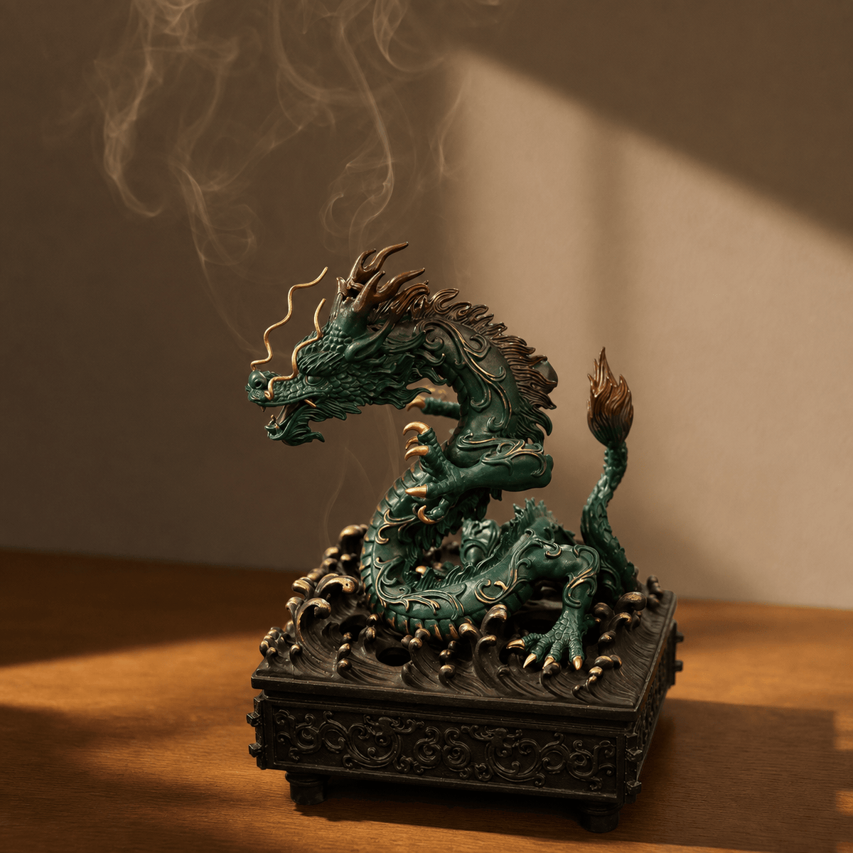 昇龍香炉 明代宮廷香道伝承者作