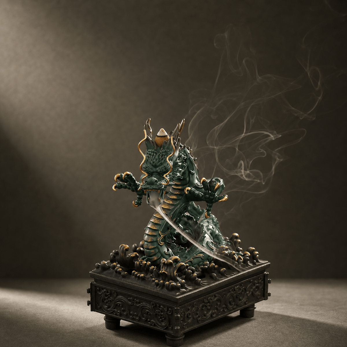 昇龍香炉 明代宮廷香道伝承者作