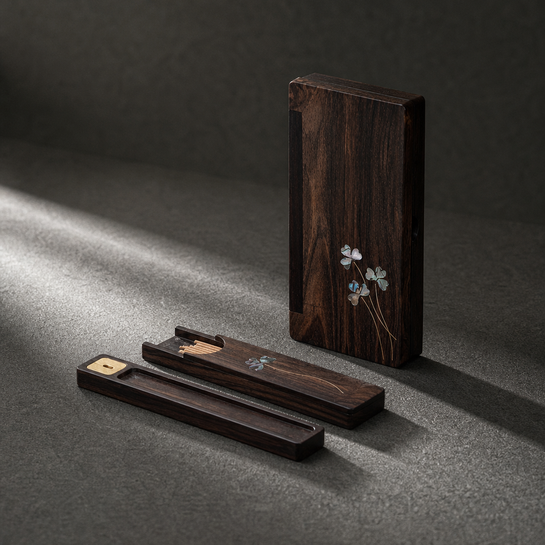 Handmade Ebony Incense Box
