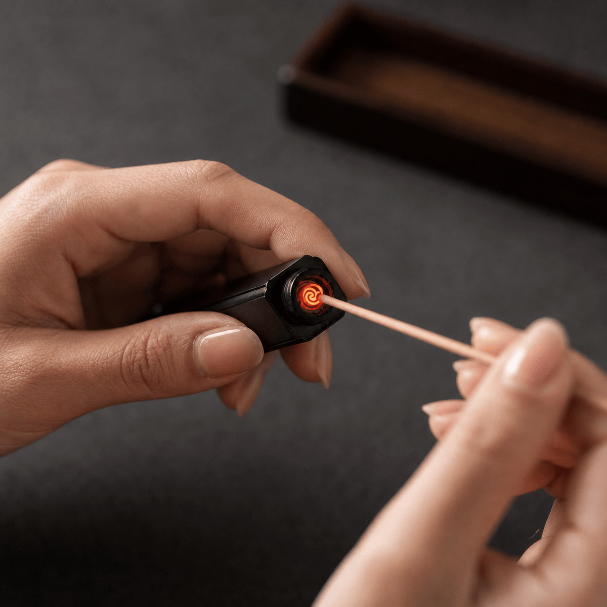 Handmade Ebony Incense Box