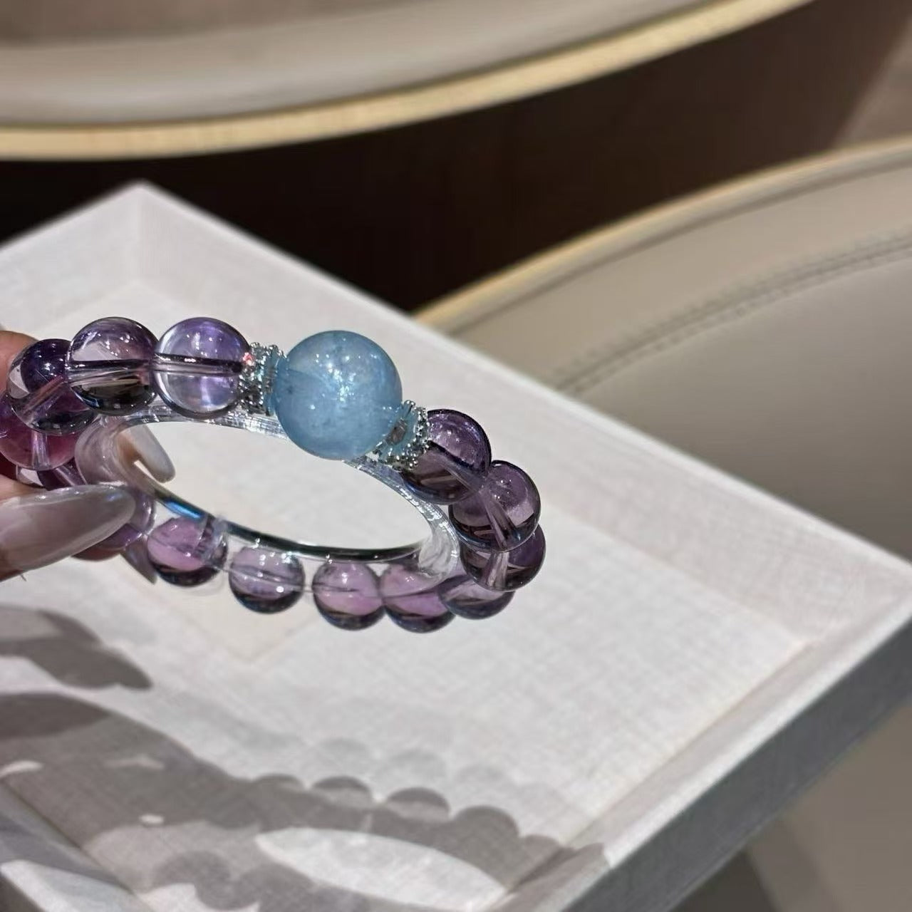 Designer Bracelet | Deep Purple Brazilian Amethyst