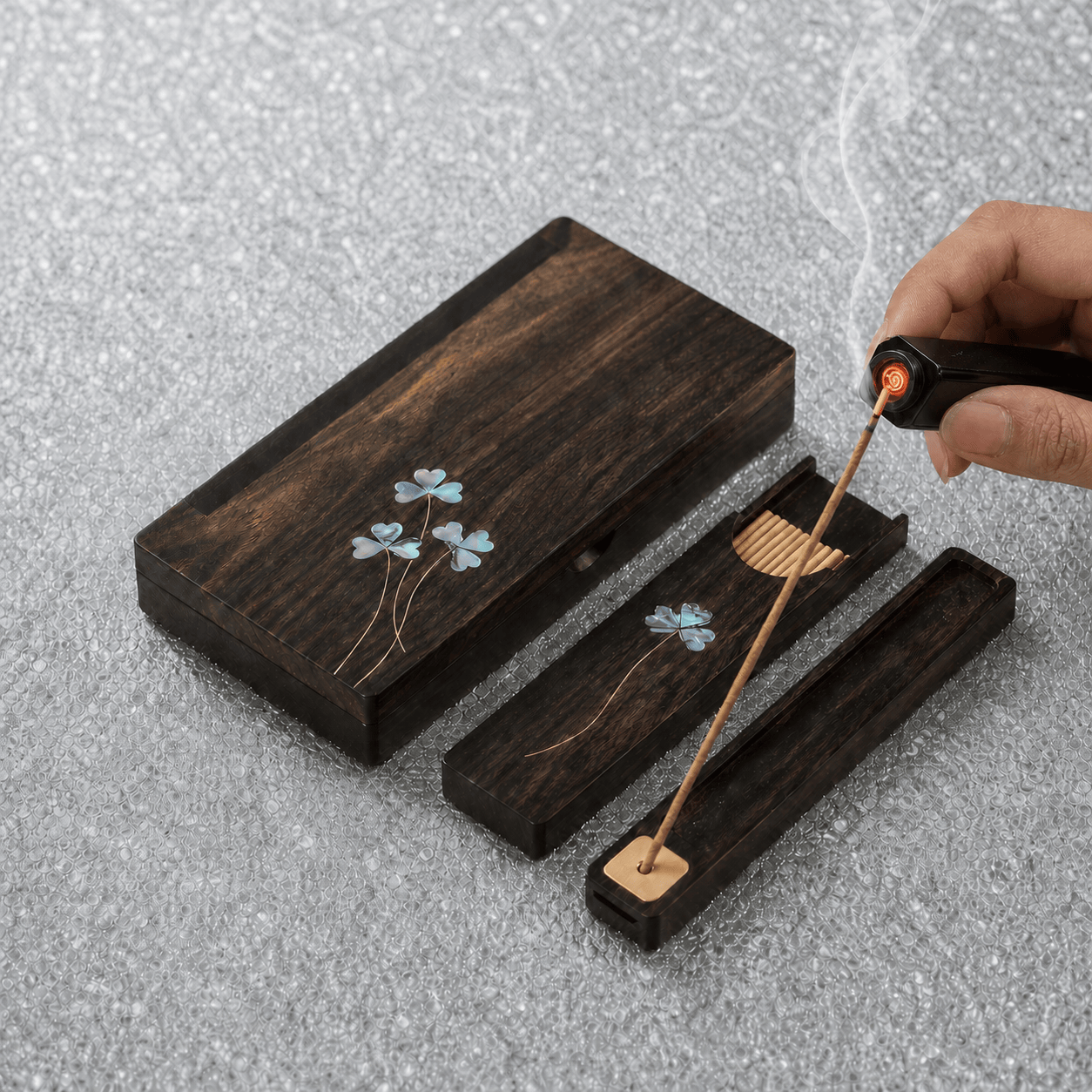 Handmade Ebony Incense Box