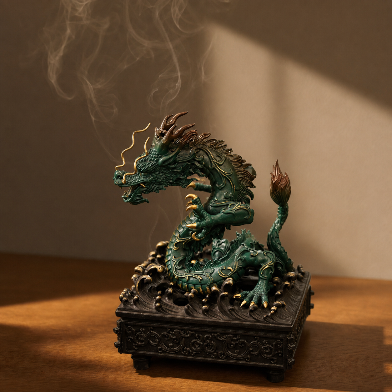 昇龍香炉 明代宮廷香道伝承者作