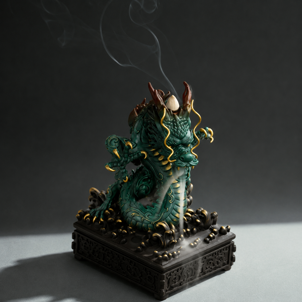 昇龍香炉 明代宮廷香道伝承者作